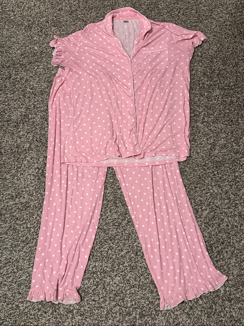 Staykation Pink Polka Dot Pajama Set